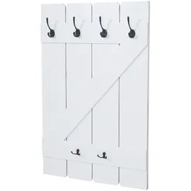 Mendler Garderobenpaneel HWC-D13 91 x 60 cm Weiß