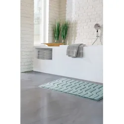 Badematte GRUND Gr. 2, grün (salbei), rechteckig (60cm x 100cm),, Badematten