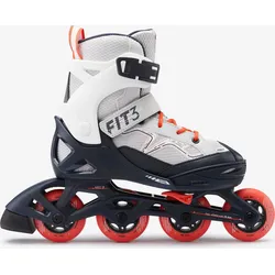 Inline-Skates Inliner Kinder - FIT 3 grau/rot 35/38