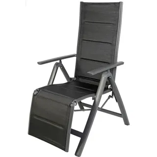 LINDER EXCLUSIV Venezia Relaxsessel 60 x 72 x 110 cm anthrazit klappbar