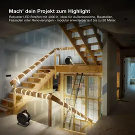 Osram Lichtschlauch LED 20M IP65 inkl. Kabeltrommel, Montagezubehör, Anschlusskabel weiß