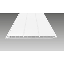 PVC Paneele, 17/250, mit Profil - Weiße 6000 mm Nut- und Feder-Hohlprofile