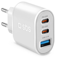 SBS Schnellladegerät (55 W, Power Delivery), USB Ladegerät, Weiss