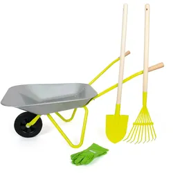 small foot Schubkarre mit Gartenwerkzeug - grau