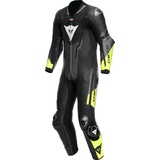 Dainese Misano 3 D-air, Lederkombi 1tlg. perforiert - Schwarz/Dunkelgrau/Neon-Gelb - 44