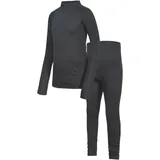 Trespass Trespass, Herren, Funktionsunterhose, UNITE360 | Lange Unterwäsche-Set für Kinder (116), Schwarz, 116