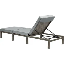 Svita Peach Sonnenliege 196 x 66 x 22 cm Grau