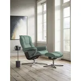 Stressless Stressless® »Mayfair«, (Set, Relaxsessel mit Hocker), mit Hocker, mit Cross Base, Größe S, M & L, Holzakzent Wenge, grün