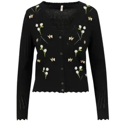 Blutsgeschwister Sommer Cardigan Sweet Soiree - dark liquorice knit XL