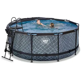 EXIT TOYS Stone Pool 360 x 122 cm inkl. Sandfilter und Abdeckung