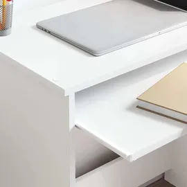 vidaXL Schreibtisch mit Regal Weiß 120,5 x 44 x 88,5 cm Holzwerkstoff