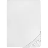 biberna 0077866 Jersey-Elastic 120 x 200 - 130 x 220 cm weiß