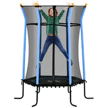 Homcom Trampolin Ø163,5 cm, Indoor Trampolin, Kindertrampolin bis 50 kg Blau