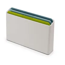 Joseph Joseph Joseph Duo 3-teiliges, farbcodiertes Schneidebrett-set mit Etui, für eine organisierte Aufbewahrung, Opal