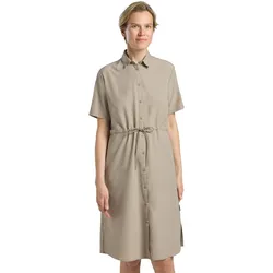 Sommerkleid JACK WOLFSKIN "WAIMEA DRESS W", Damen, Gr. XL, N-Gr, grau (stone), Obermaterial: 100% Polyester, sportlich, Kleider