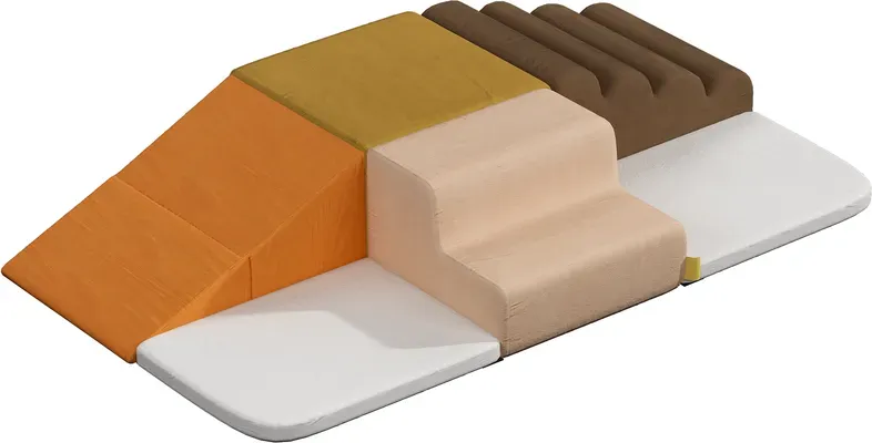 BanaSuper Pack mit 6 großen weichen Spielbausteinen für Kinder, XXL Riesen‐Spielbausteine für Babys zum Klettern, Montessori Riesen‐Spielbausteine Spielzeug, Indoor‐Spielplatz, EN 71‐zertifiziert, waschbare Schutzhülle