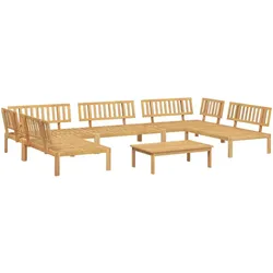 vidaXL 6-tlg. Garten-Sofagarnitur aus Paletten Massivholz Akazie