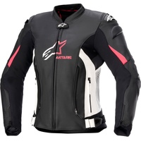 Alpinestars Stella Gp Plus V4 Leder-/Textiljacke Damen - Schwarz/Weiß/Pink