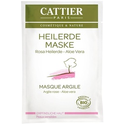 Cattier Rosa Heilerde Maske für empfindliche Haut Schlammmaske 12.5 ml 