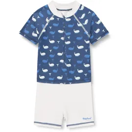 Playshoes UV-Schutz Einteiler Unisex Kinder Badeanzug Schwimmanzug Badebekleidung, Wal, 86/92 - 86-92