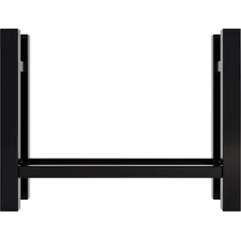 CLP Kaminholzregal Medya Metall 80 x 30 x 60 cm Schwarz