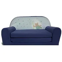 FORTISLINE Kindersitzgruppe Kindersofa "MINI" Kindercouch zum Aufklappen W386 blau