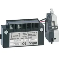 Hager HXA053H Unterspannungausloser mit Zeitverzögerung x160-x250 110-120V AC