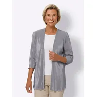 Sieh an! Plissee-Shirtjacke grau 38