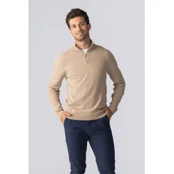 Pullover halb Reißverschluss - Sand - Mann - Xl - TeeShoppen