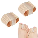 DGUSO 2 Stück Hallux Valgus Korrektur Zehenspreizer Hallux Valgus Schiene Hallux Valgus Bandage Schlauchbandagen Silikon Zehenstrecker für Ballenschmerzen und überlappende Zehen Frauen Männer.