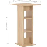 vidaXL Bartisch 60 x 60 x 110 cm Eichenbraun
