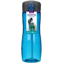 Sistema Hydrate Quick Flip Wasserflasche | 800 ml | BPA-freie Wasserflasche mit Trinkhalm | farblich sortiert