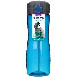 Sistema Hydrate Quick Flip Wasserflasche | 800 ml | BPA-freie Wasserflasche mit Trinkhalm | farblich sortiert