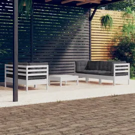vidaXL Garten-Lounge-Set 6-tlg. anthrazit Kiefernholz