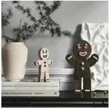 boyhood Gingerbread Man Holzfigur, Eiche Gebeizt, Klein