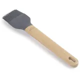 Lacor 68196 Silikon, Universal-Küchenpinsel, professioneller Bastelpinsel, Griff aus Buchenholz, kein Pfannen, hohe Temperaturen, BPA-frei, 24,5 x 5,5 x 0,5 cm, grau