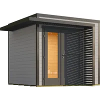 Weka Design Gartenhaus Pure Garden Amberley mit Design-Doppeltür -