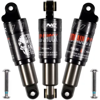 CNCLOL Fahrrad Stoßdämpfer Hinten, Fahrrad dämpfer 120mm/125mm/150mm/165mm/185mm/190mm/200mm für Mountainbike/Mtb/Mtn/ebike/Elektroroller/Dirtbike Hydraulische Shock Absorber.