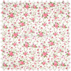 Möbelstoff Flora Little Rose Rosa in Englisch Leinen Optik