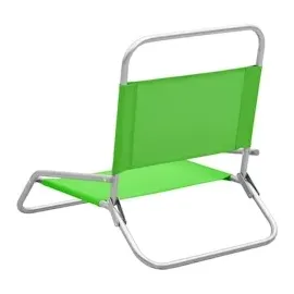 vidaXL Klappbare Strandstühle 2 Stk. Grün Stoff