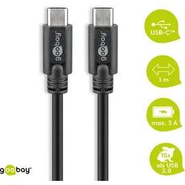 goobay USB-C 1 m Schwarz