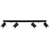 Sollux SL.0332 Deckenleuchte RING 4L schwarz