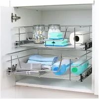 Gravidus 50 CM TELESKOP Schublade KÜCHEN KÜCHENREGAL REGAL KÜCHENSCHUBLADE