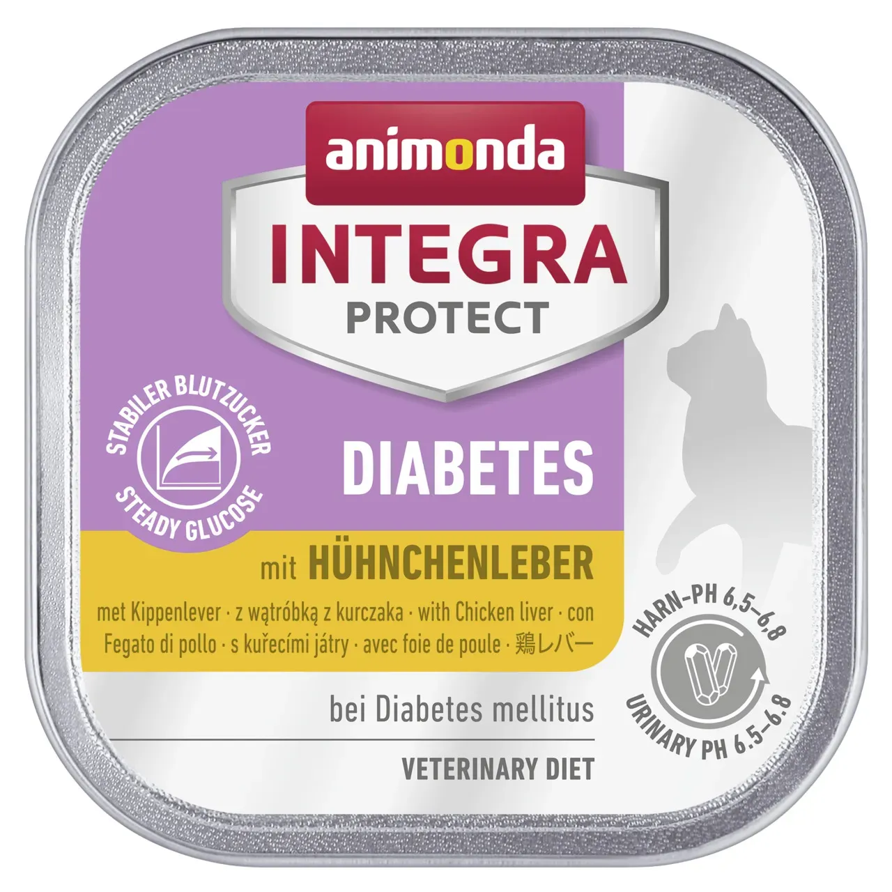 animonda Integra Protect Diabetes 100g Schale Katzennassfutter 16 x 100 Gramm Hühnchenleber