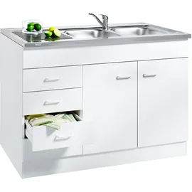 kochstation Spülenschrank KS-Elster 120 x 0 x 0 cm Weiß