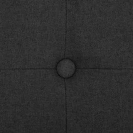 vidaXL Sitzbank mit Stauraum Schwarz Leinenoptik