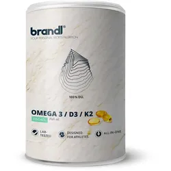 Brandl Nutrition - Omega 3 D3 K2 Kapseln aus Fischöl | EPA DHA im 2:1 Verhältnis Vitamine