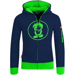 Kinder Hoodie Pullover Sortland Marineblau / Grün One Size