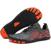 Minimalistische Barfußschuhe für Damen und Herren, breite Zehenbox, Unisex, Trailrunning-Schuhe, schnell trocknend, Schwimmen, Walking, Wasserschuhe, grau, 48 EU - 49 EU