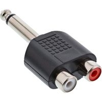 InLine Audio-Adapter 6,3mm Klinken-Stecker Mono - 2x Cinch-Buchse (99339)